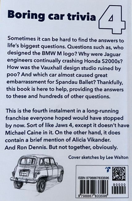 Boring Car Trivia Volume 4 by Sniff Petrol