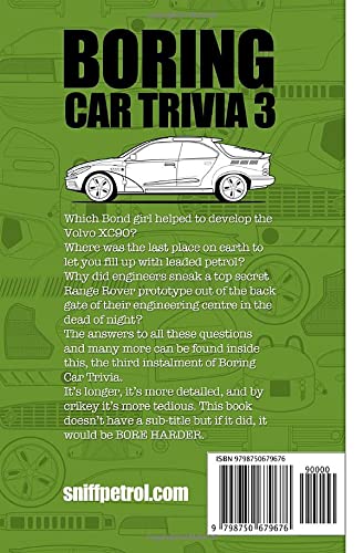 Boring Car Trivia Volume 3 by Sniff Petrol