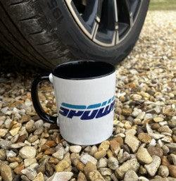 SPOWAATAAH Retro Blue Mug
